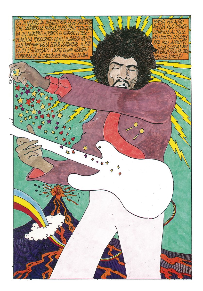 massimocanorro's tweet photo. #JimiHendrix: lo psichedelico #biographicnovel di #MatteoGuarnaccia su #RollingStoneItalia rivive per #ComicOut. Su @Inside_Art: https://t.co/HQP02naTFY https://t.co/MP8w3PIwnS