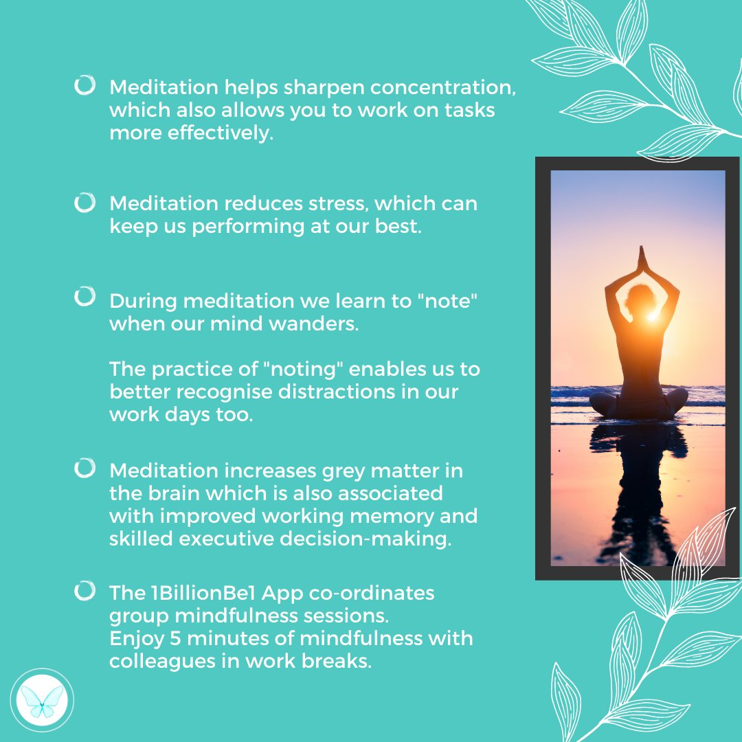 1billionbe1's tweet photo. Do you want to be more productive at work and at home? Productivity is all about training your mind focus for a sustained period of time. This is where meditation comes in.

#1BB1  #Meditation #Mindfulness https://t.co/jDp9pSePEv