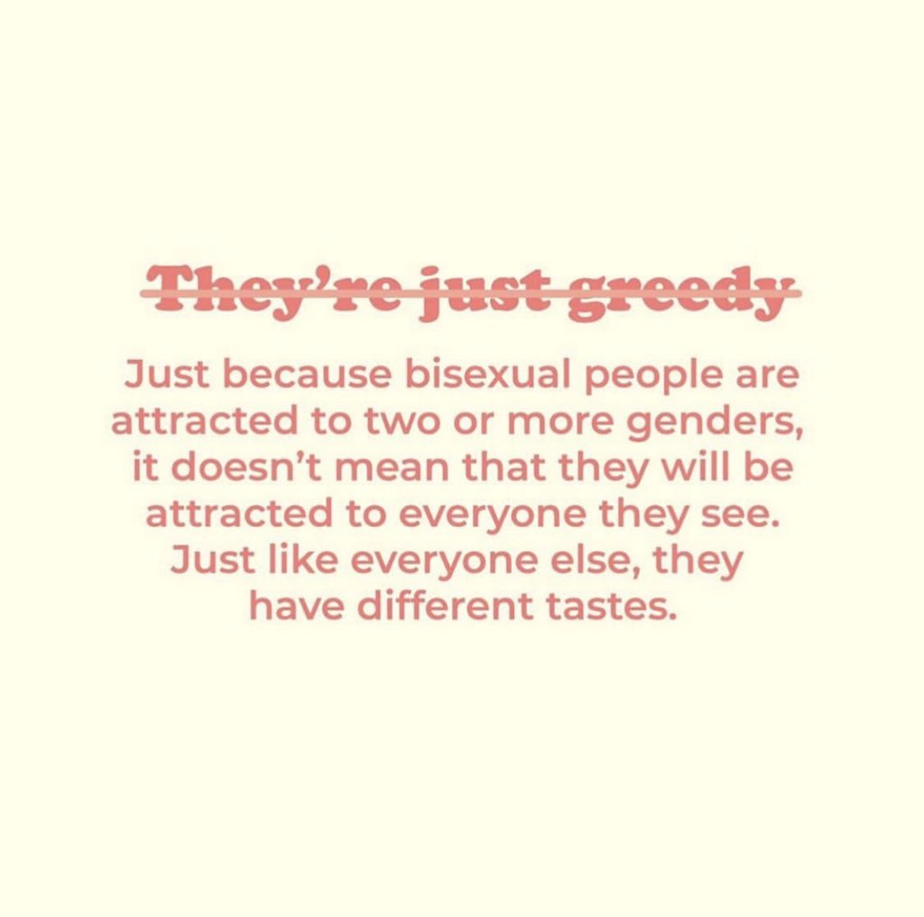 QueerSocialsBFN's tweet photo. Bisexual people are not greedy. https://t.co/T9SZsioSjh