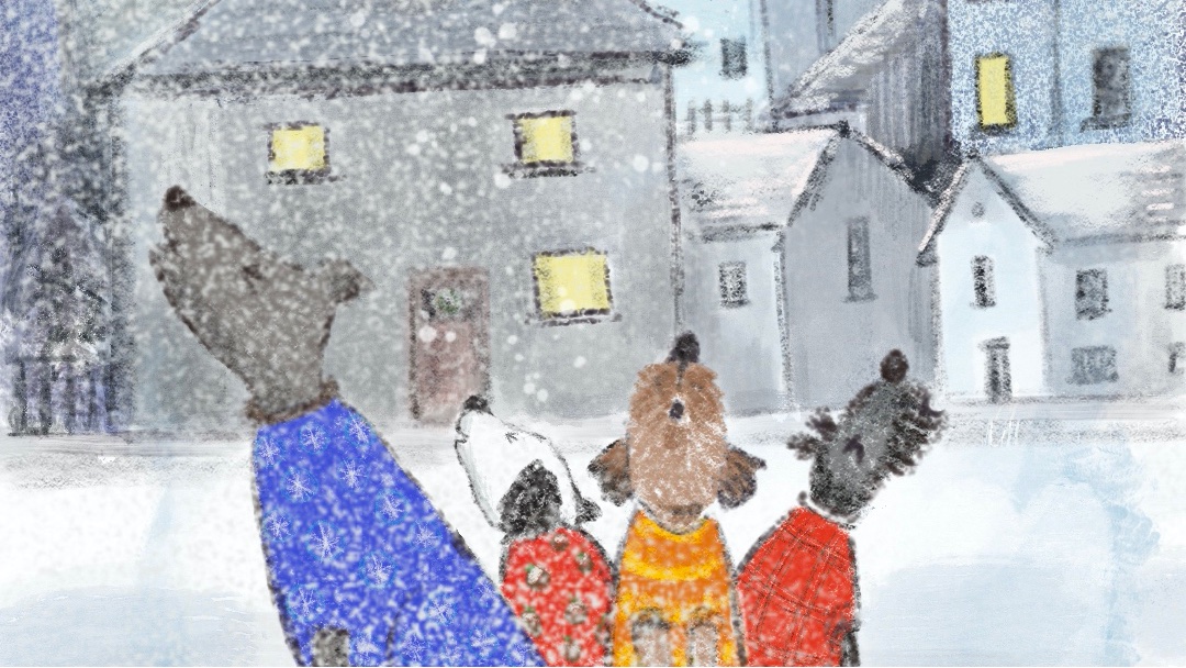 vickybyron's tweet photo. Day 16- #onlineadvent
More #christmascarolling
#christmas #merrychristmas #winter #christmastime #art #christmasiscoming #noel #december #christmasstar #onlineadvent #advent #adventcalender #illo_advent #illo_advent2020 #kidlitart #childrensbook #snowywalk #carolsinging https://t.co/D9N9QU0Jz0
