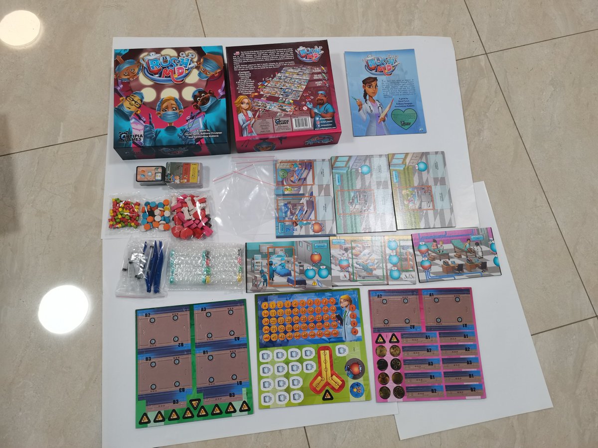 We are so happy to see another new game RUSH M.D. are ready to delivery. Check the details below.
 #bgg #boardgame #tabletopgames #manufacturing #tabletop #boardgames #manufacturing #meeples #punchboards #gameboard #manual #artipiagames 
Email->project@magicraft.cn for an inquiry