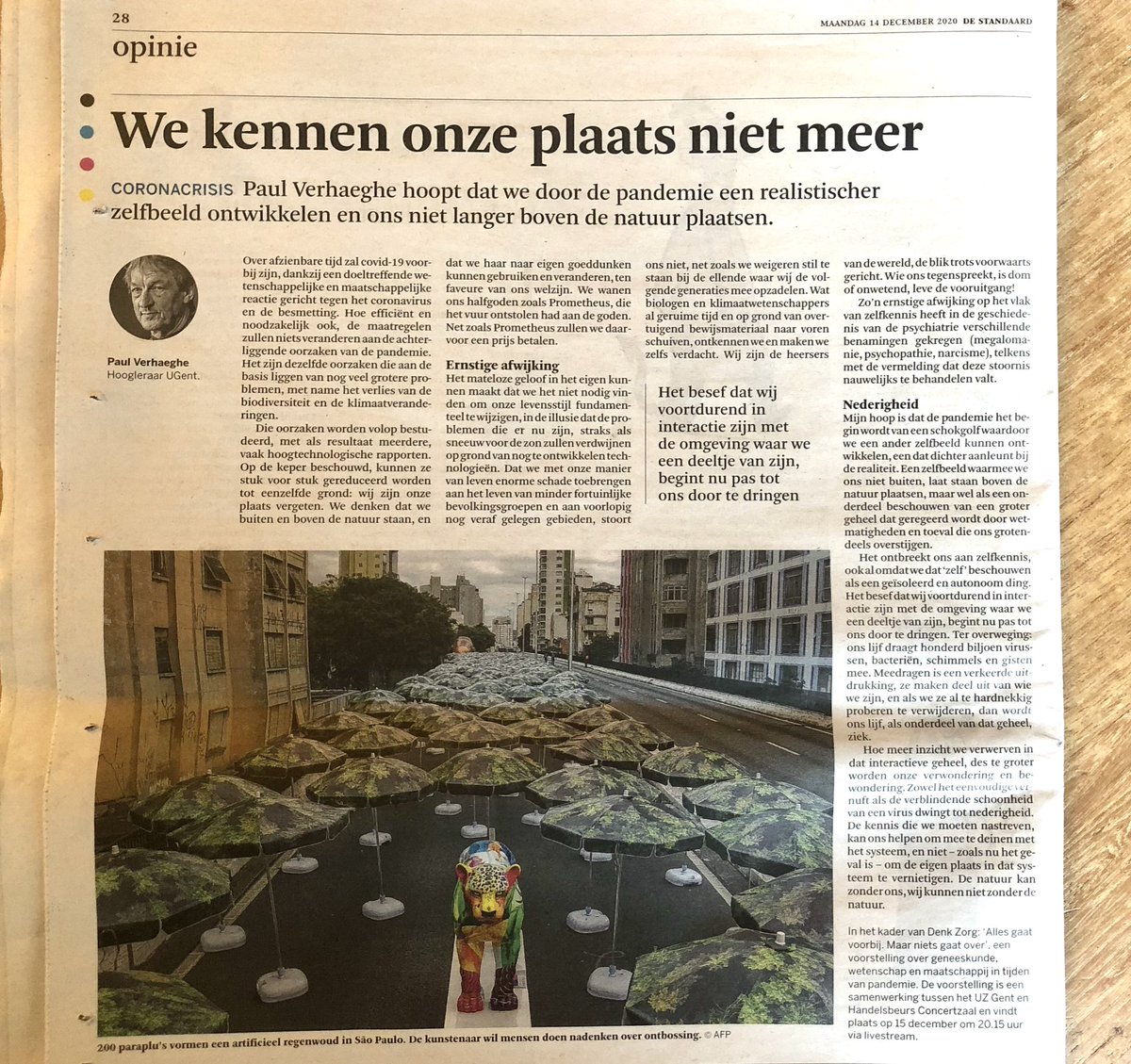 Again...food for thougt. 
Of zoals oude wijsheid zegt: we don’t own the planet, we borrow it from our children...