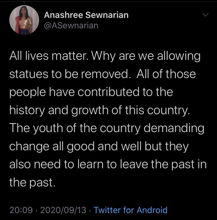 the time we were told statues’ lives matter