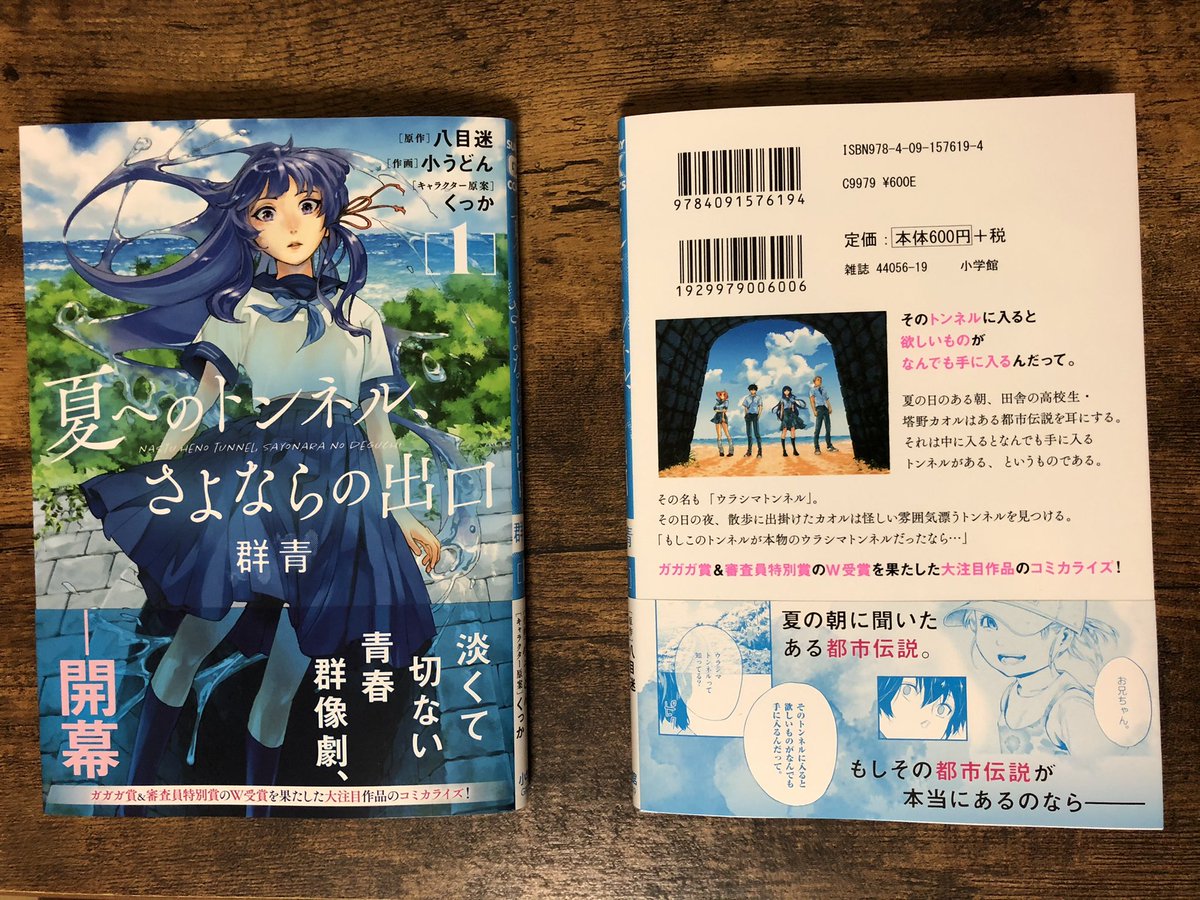 八目迷 新作7月予定 夏へのトンネル さよならの出口 群青 コミックス一巻が届きました いよいよ明後日12月18日発売です 夏の雰囲気を味わいたい方はぜひ T Co 46emcrb8bt