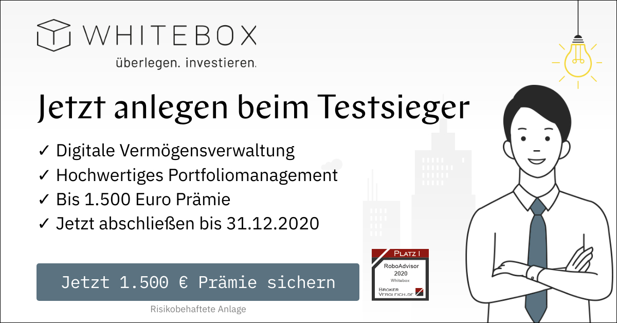 whiteboxEU's tweet photo. Zu unserem #Testsieg bei @brkrvgl haben zu 50% unsere Kunden beigetragen. Deshalb möchten wir Danke sagen. Legen Sie bis zum 31.12.2020 bei Whitebox an oder stocken Sie auf und sichern Sie sich eine #Prämie von bis zu 1.500 Euro.
Mehr Informationen ▶ ▶ https://t.co/tpGNx12ovo https://t.co/7peVD8soFL