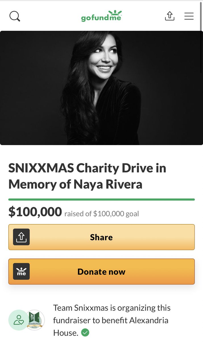Omg 😭   

You all did it. I’m speechless. For Naya, for <a href="/AHouse_LA/">Alexandria House</a>. Wowowow. Thank you so so much. Wow. #Snixxmasgivesback