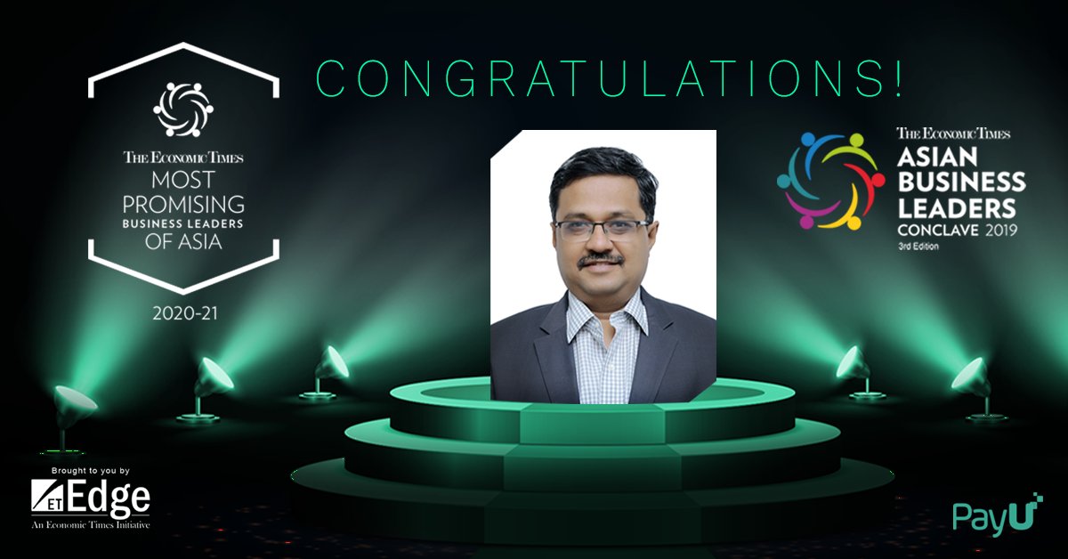 PayUindia's tweet photo. We’re thrilled to announce that PayU India CEO, Anirban Mukherjee, has been recognized as one of the Most Promising Business Leaders of Asia 2020, at the prestigious Asian Business Leaders Conclave 2020 by the @EconomicTimes! #BusinessTrailblazers #ETConclave #virtualgathering https://t.co/5MIldu2Ro5