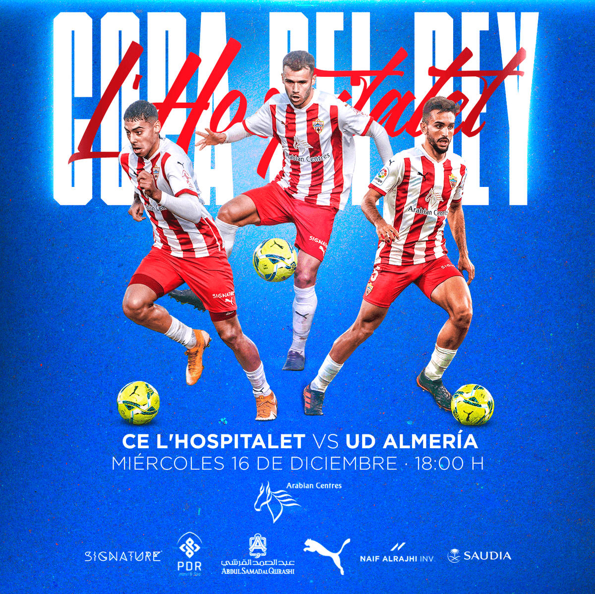 ⚽️ ¡HOY JUGAMOS!
🏆 #Copadelrey #LaCopaMola
🆚 <a href="/CELHospitalet/">CE L'Hospitalet</a>
🕕 18:00
📺 @footters
📻 #UDAradio