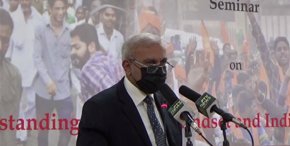 Currently Khalid Rehman DG, Institute of Policy studies Islamabad is talking about Rise of RSS & its implications in RSS