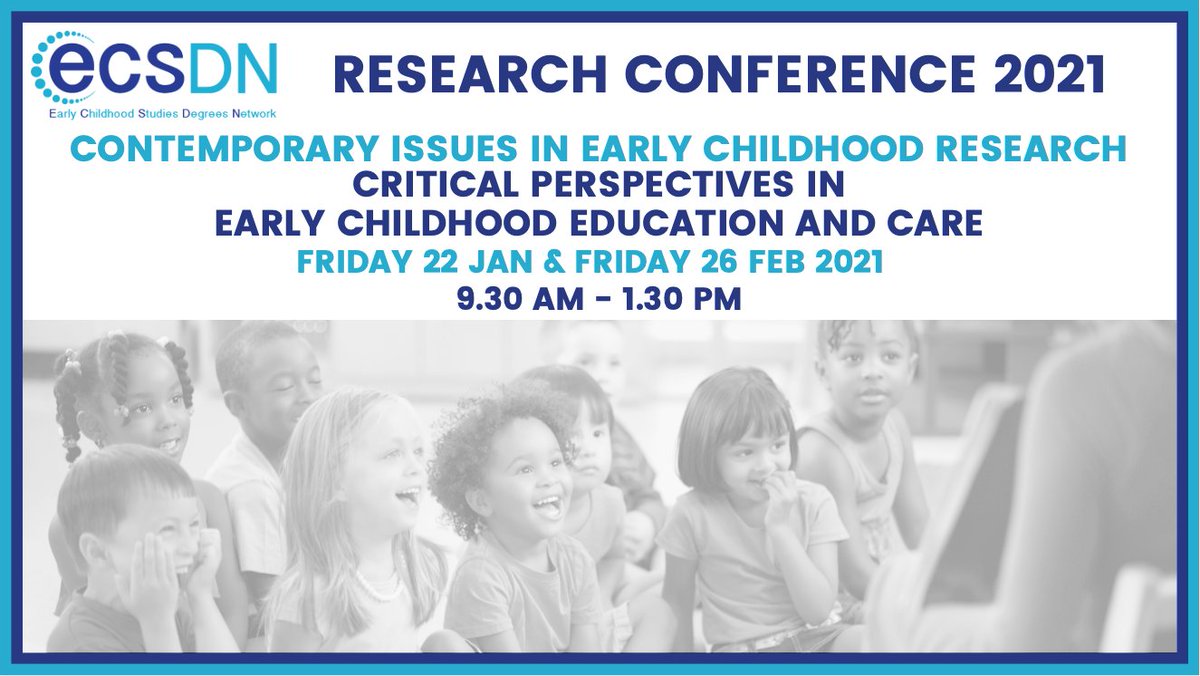 Don't forget to book your Free ticket to the #ECSDN2021Conference. Looking at Critical Perspectives in Early Childhood Education and Care. Book your space now: ecsdn.org/event/ecsdn-re… #ECSDN