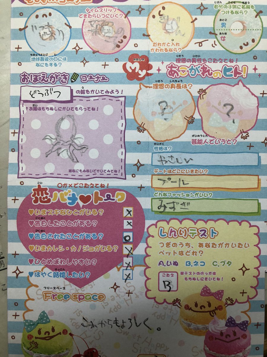 えっ⁉︎小学校時代ヒロくんにプロフ帳書いてもらってない蛸っているの⁉︎⁉︎ 