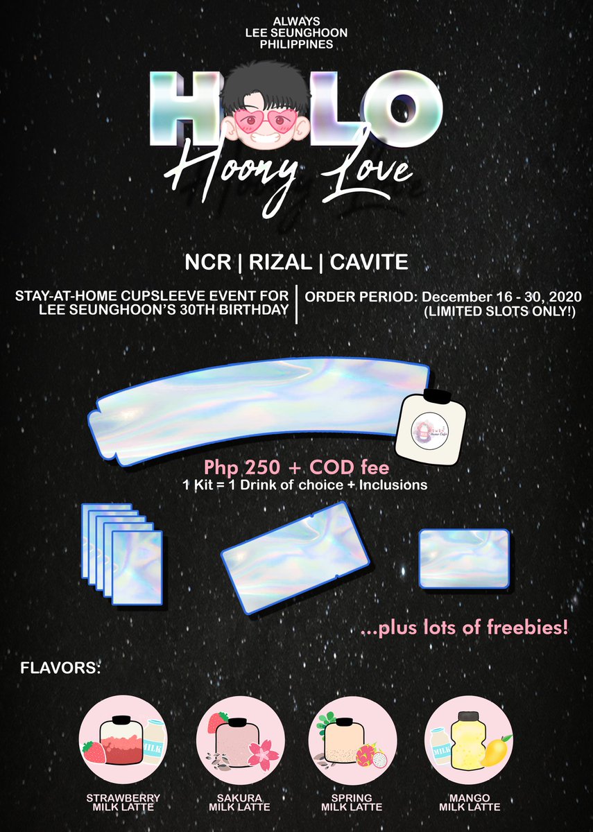 AlwaysLSH_PH's tweet photo. [💚] Here it is! Details for our HOLO: Hoony Love stay-at-home cup sleeve event are up!

Order forms will be posted tonight. Support a lot!

For questions and other concerns, kindly DM us.

#HoonyLove2021 #HOONY #이승훈 #WINNER @official_hoony_ https://t.co/bnRtbrTzTb