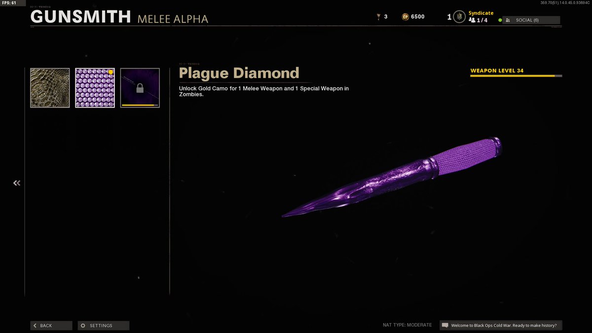 Syndicate's tweet image. We found the NEW 'Stake' Melee skin hidden away in the store! Look at this bad boy lmfao! 
Live now twitch.tv/syndicate
#Warzone #Zombies