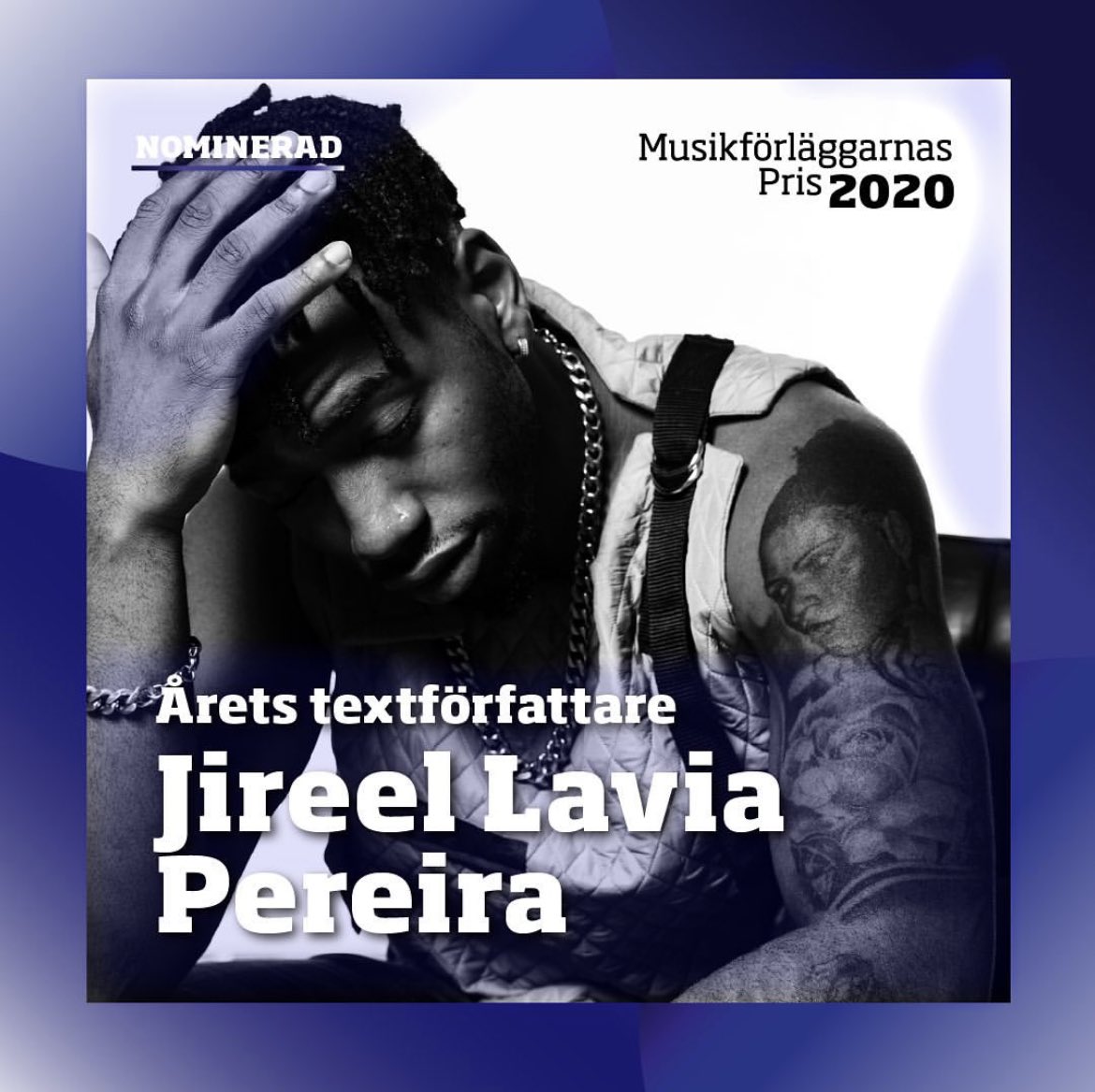 nivytweets's tweet photo. Jireel nominerad till ”Årets Textförfattare”! @musikforlag https://t.co/XkpYRtDQkD