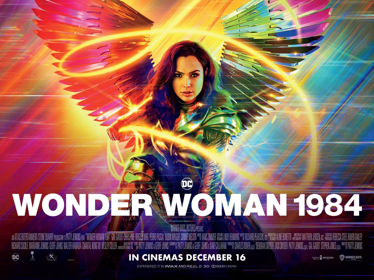 WOTRedCarpet's tweet photo. To celebrate the release of ‘Wonder Woman 1984’ in cinemas NOW, we’ve teamed up with @WarnerBrosUK to give 2 lucky fans a chance to win an exclusive #WW84 prize pack!

For a chance to #WIN simply:

🎬 RT this tweet 
🎬 Follow us on Twitter

Comp closes 23/12/2020 at midnight GMT. https://t.co/094RboRbDR