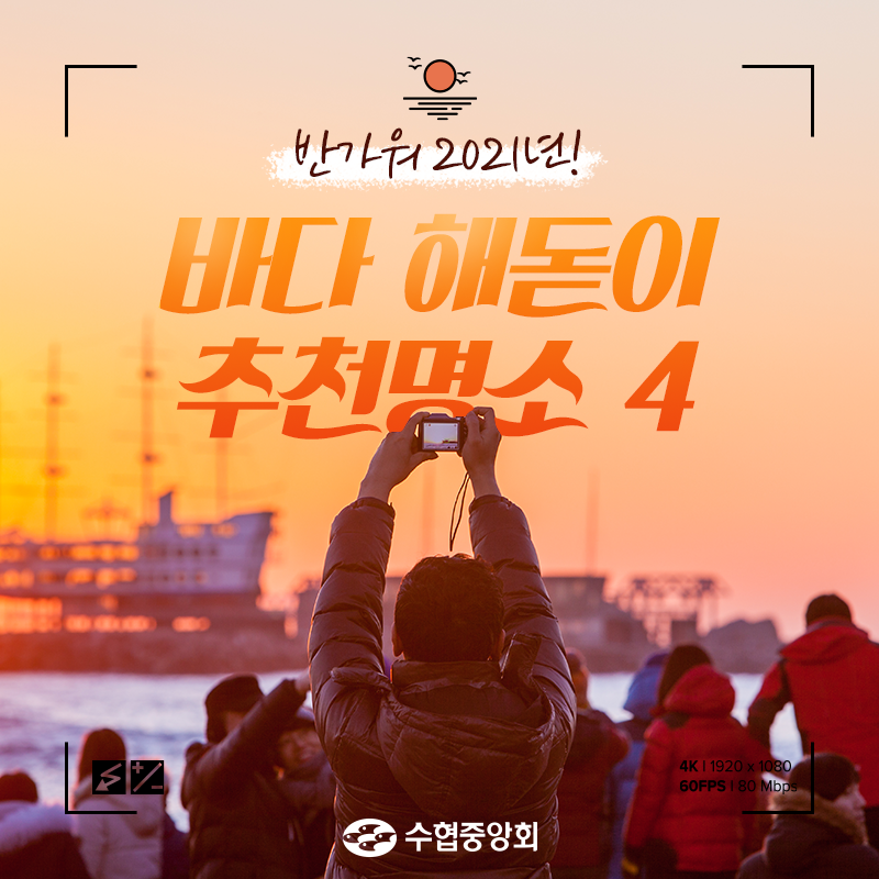 새해를 밝혀줄, 국내 바다 #해돋이 명소 4 🌅

얼마 남지 않은 2020년!
한 해의 아쉬움과 새로운 다짐을 위해 🙏
2021년의 시작을 더욱 특별하게 보내세요!

▶자세히보기 : bit.ly/3rbTkRk

#수협중앙회 #일출명소 #간절곶 #향일암 #왜목마을 #성산일출봉