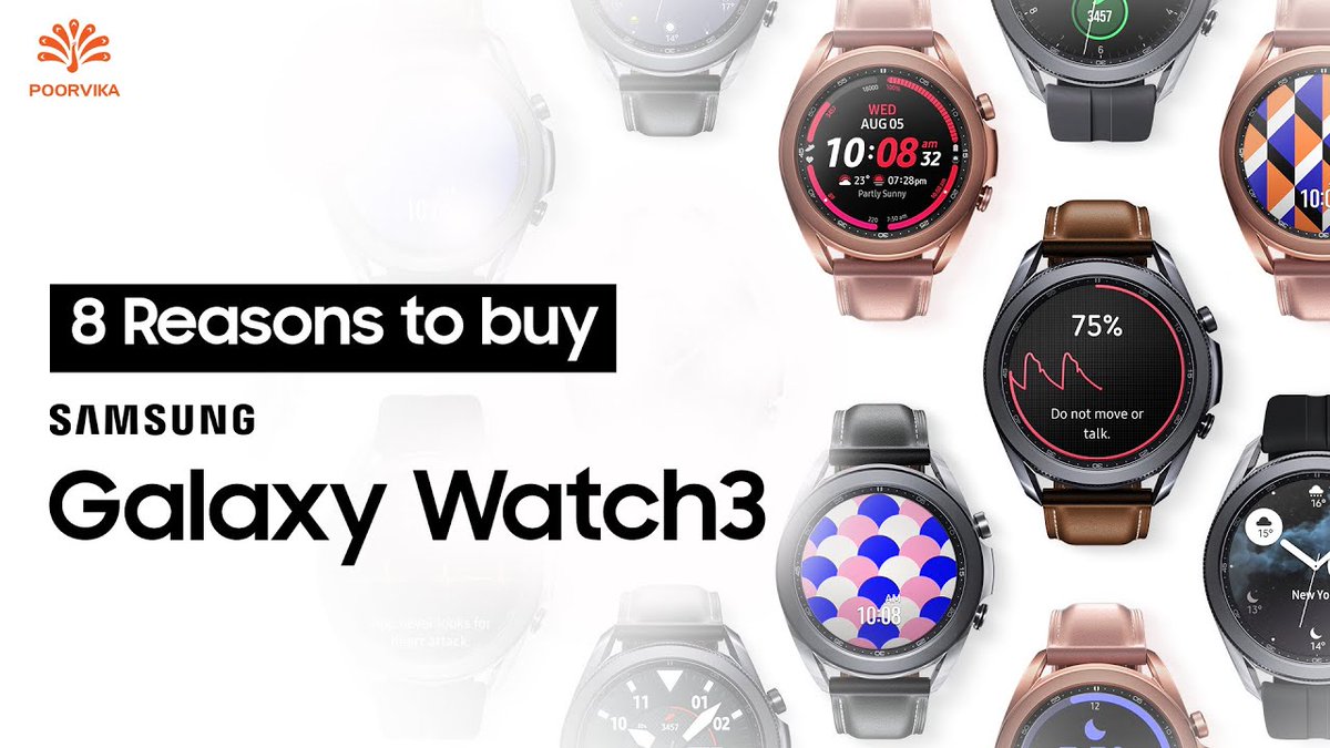 poorvika_india's tweet photo. 8 Reasons To Buy Samsung Galaxy Watch 3 | Best Samsung Smartwatch in India
.
Watch Now: https://t.co/rNj49BSgf0
.
#poorvika #poorvikamobiles #samsung #galaxywatch #galaxywatch3 #smartwatch #samsunghealth #samsunggear #bloodoxygen #heartratesensor #technews #technology #onlinesale https://t.co/PqmOOklyJA