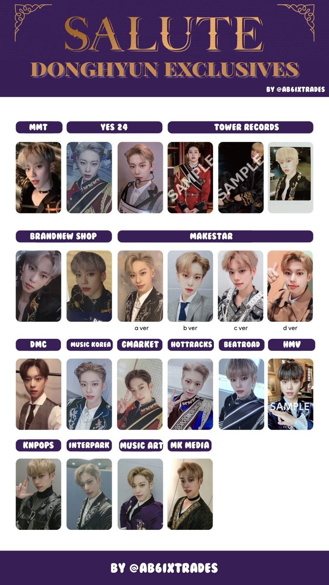 ab6ixtrades's tweet photo. 에이비식스 살루트 포카리스트
Ab6ix salute exclusives / pob’s photocard list template 
 #에이비식스 #전웅 #김동현 #박우진 #이대휘 #ab6ix #woong #donghyun #woojin #daehwi https://t.co/jeG7oPonlL