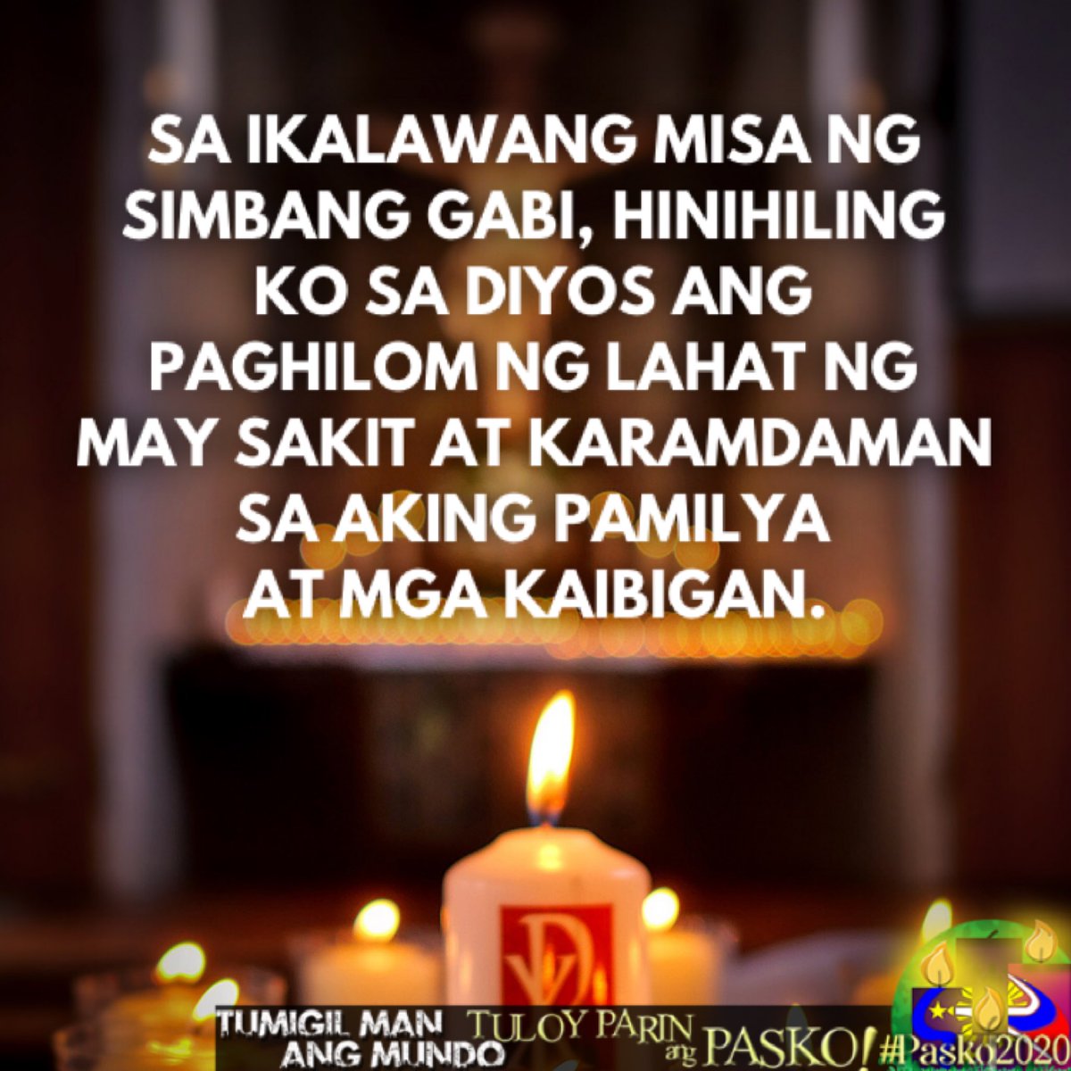 Sa Ikalawang Misa ng Simbang Gabi, hinihiling ko sa Diyos ang paghilom ng lahat ng may sakit at karamdaman sa aking pamilya at mga kaibigan. ❤️ 

#Pasko2020  #SimbangGabi2020 #MisaDeGallo2020 #KatolikongPinoy