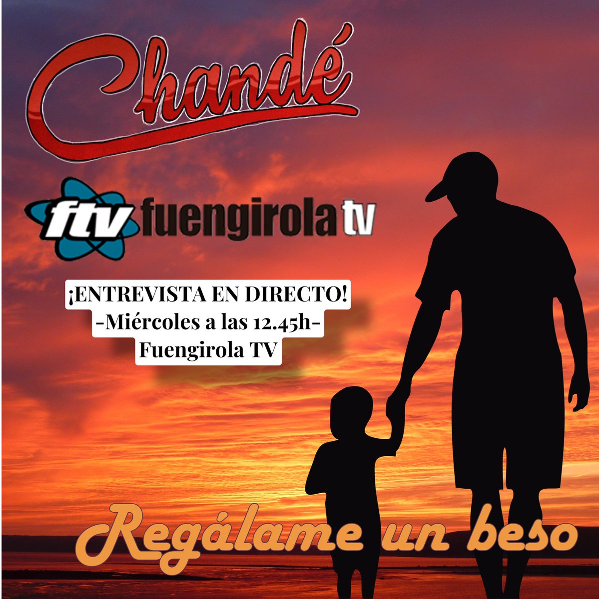 ¡No te pierdas a <a href="/Chandeautor/">chande</a> hoy en <a href="/fuengirolatv/">Fuengirola Televisión</a> presentando su single #RegálameUnBeso a las 12.45h en directo!

youtu.be/4rg9aDTQcYw