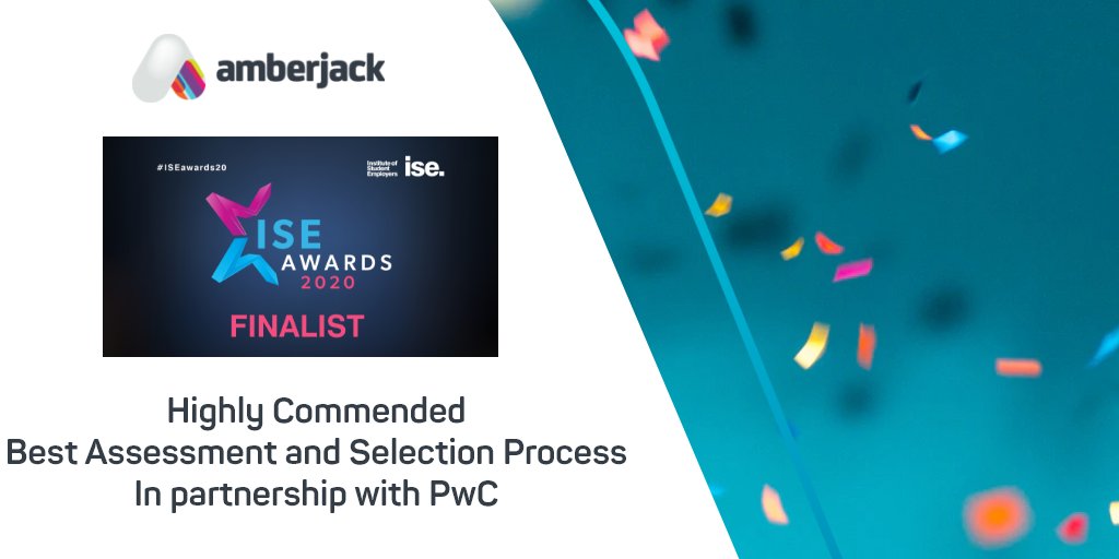 weareamberjack's tweet photo. Last week at the @IoSEorg Recruitment Awards we received a ‘highly commended’ in the Best Assessment and Selection process category for our work in partnership with PwC. Congratulations to all of the winners.

#awards #recruitment #futuretalent https://t.co/EWnqX6Jq39