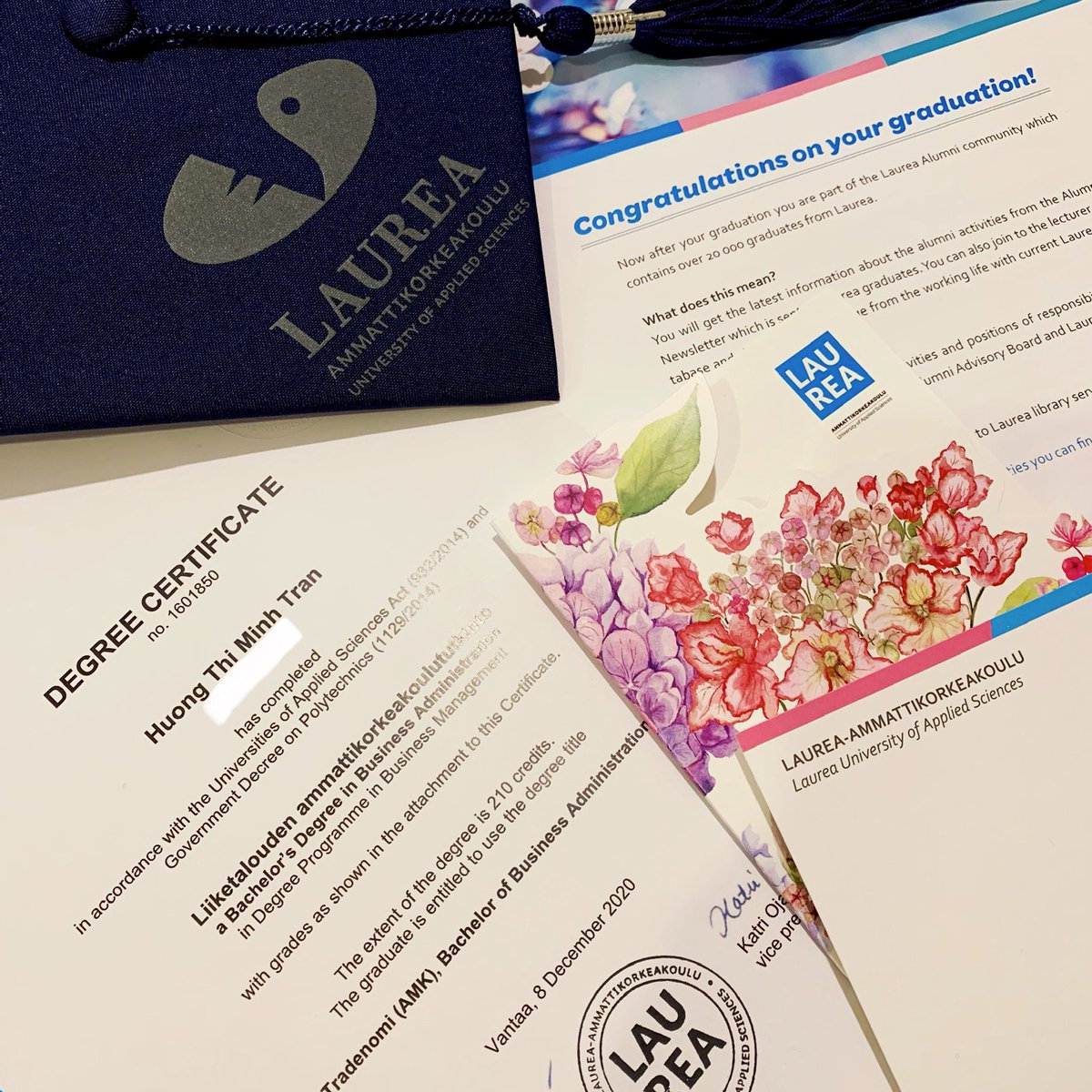 RondHouse's tweet photo. Congratulations Huong on graduating from Laurea University! We've seen the effort you put into your studies while keeping your energy, enthusiasm and top professional input into all ROND projects. You are an inspiration to us all! https://t.co/R3fKVUOSK5