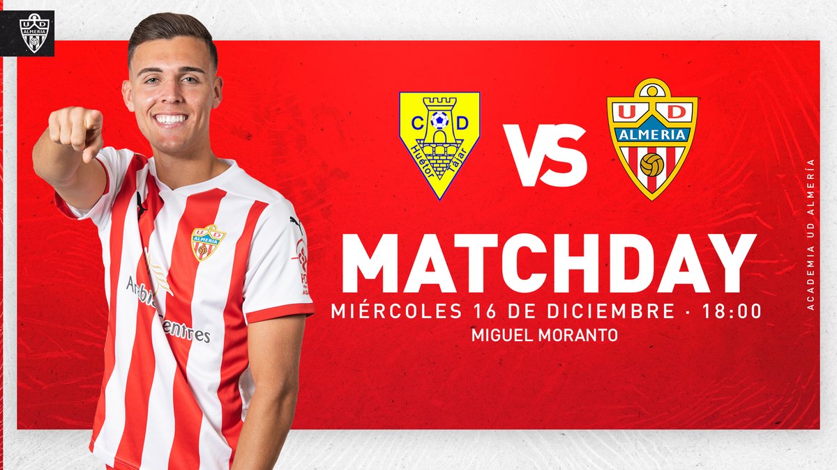 ⚔️ ¡HOY JUGAMOS! 🔴⚪️

🆚 <a href="/CDHuetorTajar/">CD Espárrago de Huétor Tájar💛💙</a>.
⌚️ 18:00 h.
📍 Miguel Moranto.
🏆 Tercera División; grupo IX-A.

#HuétorTájarUDAB

#AcademiaUDA 🦁

#VamosAlmería