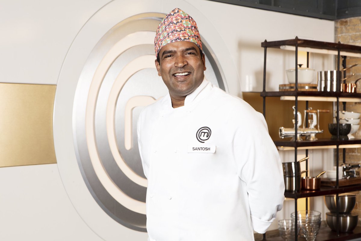 chefsantoshshah's tweet photo. This is called dream came true. Dhaka topi in masterchef. Thank you BBC to allowed me to wear my national hat in masterchef professional 2020. @chefsantoshshah @MasterChefUK @marcuswareing @MGaletti01 @FacesOfGregg @CinnamonKitchen @chefviveksingh https://t.co/rlYfiEFrdW