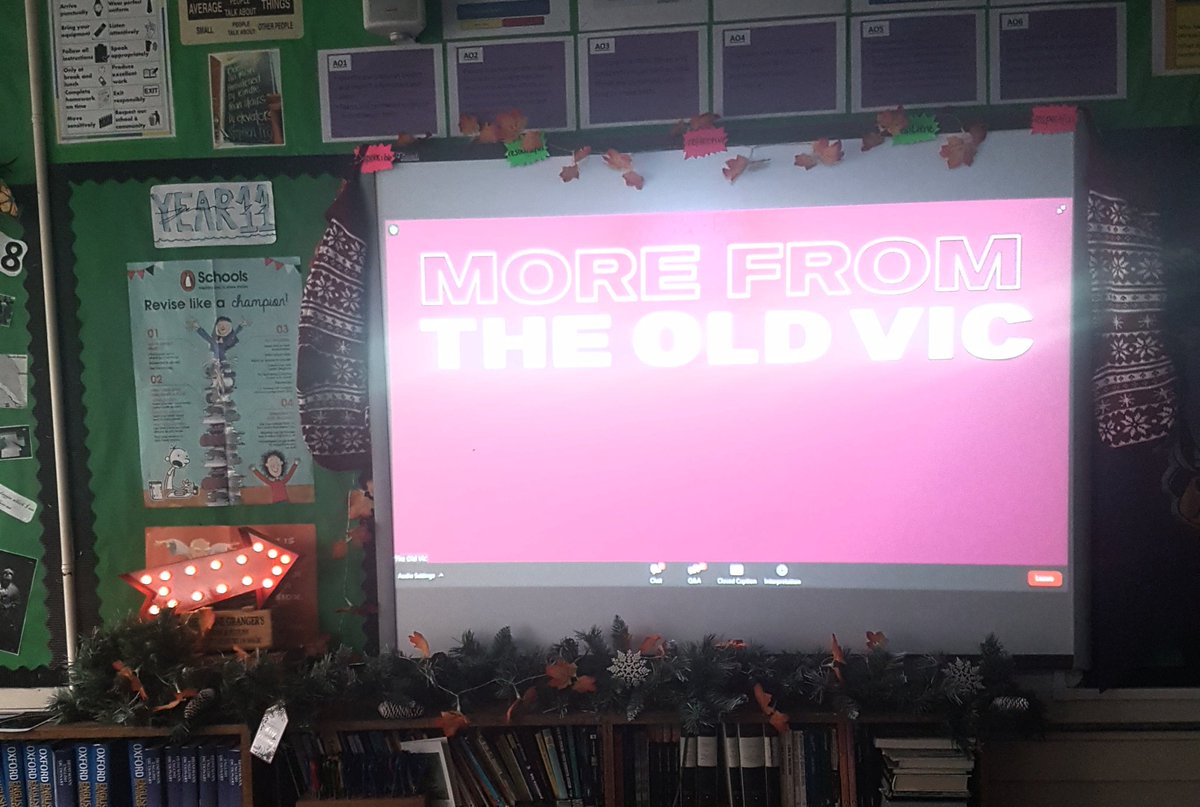 Excitement is building in the English dept! We are awaiting our live streamed A Christmas Carol performance from @oldvictheatre #OVChristmasCarol @StewardsAcademy