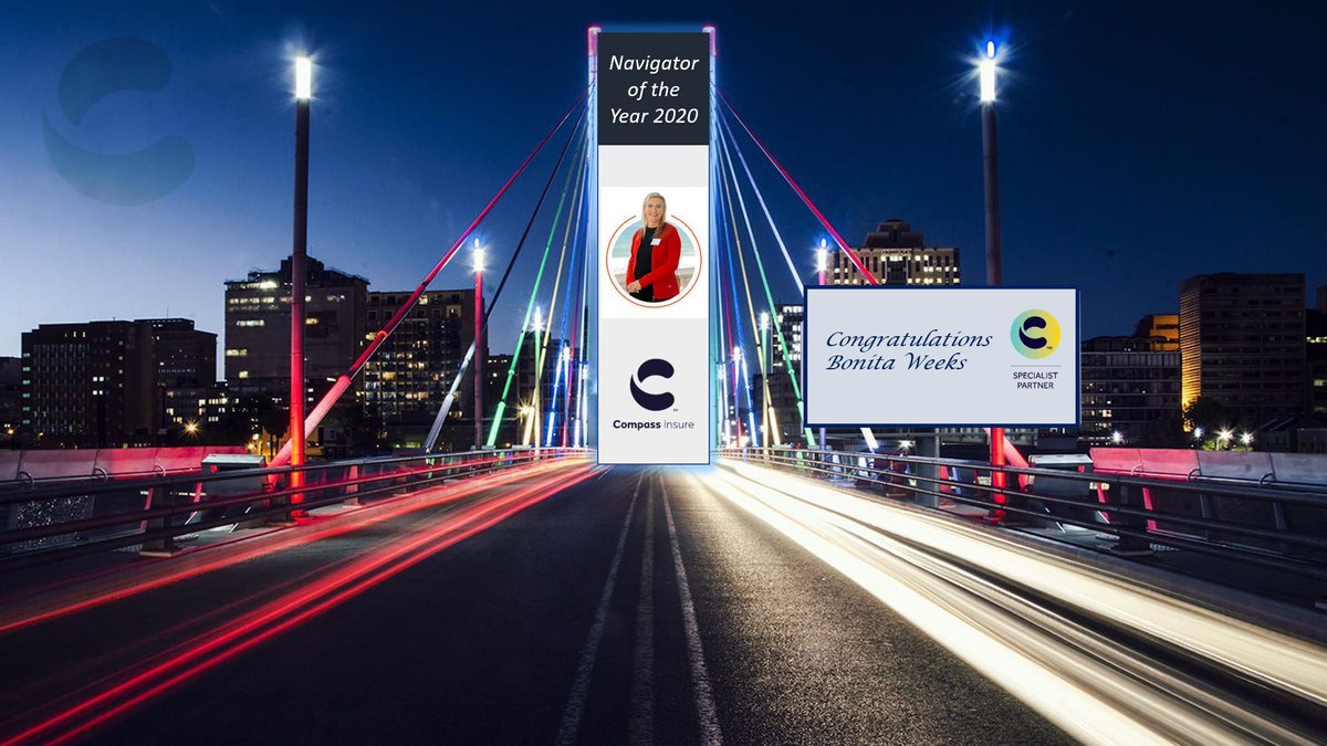 CompassInsureZA's tweet photo. And a mega shout out to Compass Insure Navigator of the Year 2020 Bonita Weeks, MD of Transit Underwriting Managers. From the team at Compass Insure: We celebrate you! @WeeksBonita https://t.co/eZNn1kG3Gr