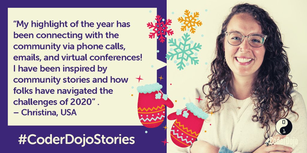 CoderDojo's tweet image. Connecting with the community online has been a big highlight for @Foustberrypi in 2020
What special CoderDojo moments have stood out for you this past year? Share using #CoderDojoStories 🎄🎉