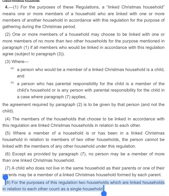 It slightly annoys me that I keep hearing about the ‘3 household’ Christmas rules. The law is not as strict as that - since each household can bring a ‘linked household’ the real limit for many will be six households. A very different propositionAnd that’s not all...