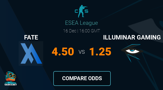 GeeksBet's tweet image. Interesting #csgo match coming up for 16 Dec 16:00 GMT!
#esports #compareodds #betonesports