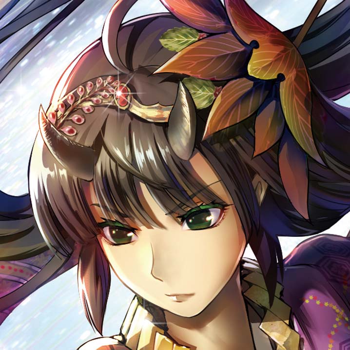 昔のヴァンガード絵up 絹笠の忍鬼 シズネ ガードしている傘のデザインは 近 百瀬寿 ももせ ひさし イラストレーター ディレクターのイラスト