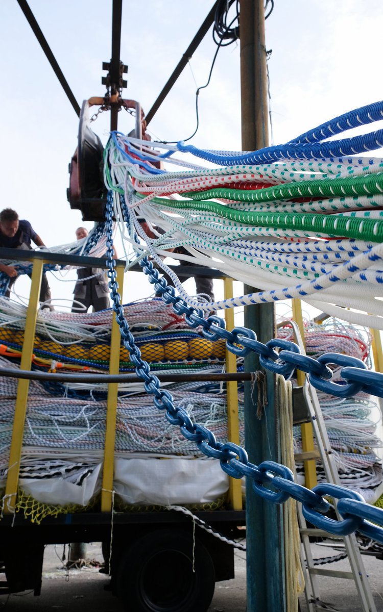FisheringS's tweet photo. We are very happy that the newly built new generation Russian factory trawler has chosen the fishing gear from FS - Atlantica-1340 and 2600 PEN trawls!

Vladimir Limanov is the first of the series of 11. It is 108,2m long powered by 11.000hp engine, can produce up to 450t/day https://t.co/jXbHAFF7iZ
