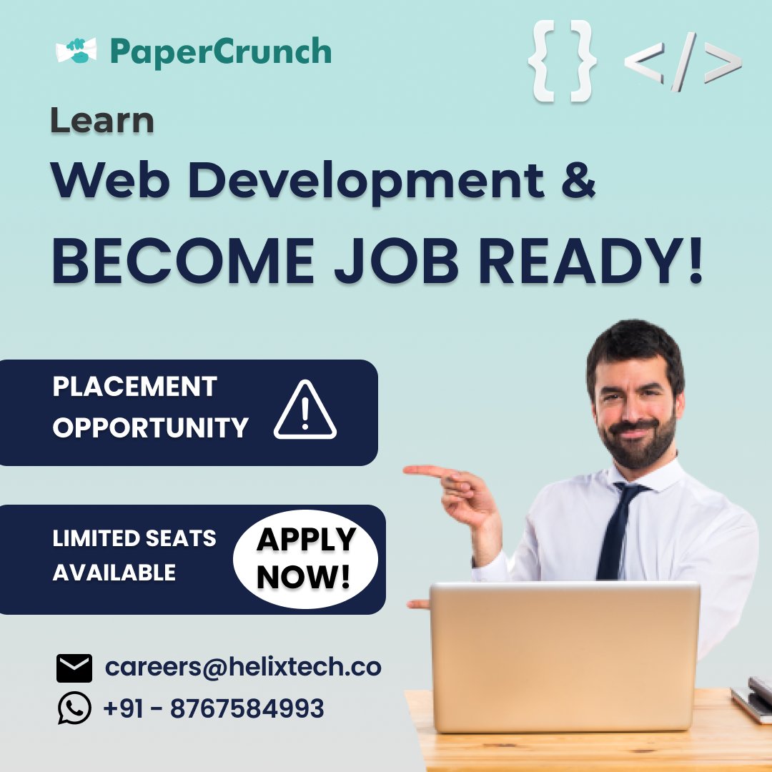 papercrunchapp's tweet photo. In this Pandemic, Papercrunch has come up with an opportunity for all those who want to build a Software Profile💻

To know more about the course 
Please visit our Website -https://t.co/hAScGmrqMK

#elearning #virtualtraining #virtuallearning #webdevelopment #hiring https://t.co/kAprqSTLZx