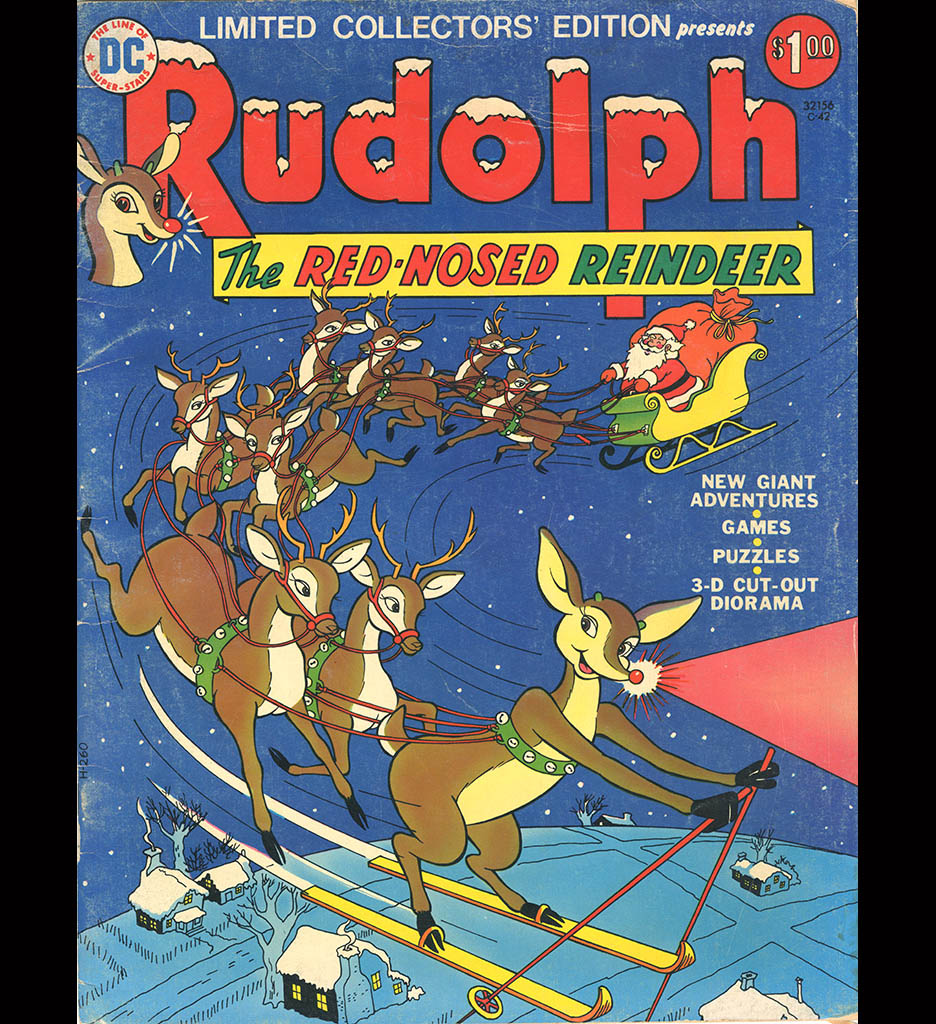 allanharveyres1's tweet photo. #ChristmasCoverAdventCalendar - Day 16 - Rudolph, the Red-Nosed Reindeer! #DCComics Limited Collectors' Edition C-42 (1976). Cover by #SheldonMayer and Tenny Henson. The fourth of DC's regular Rudolph tabloids has some new material by the legendary Sheldon Mayer. https://t.co/Ypu9B0f7kv
