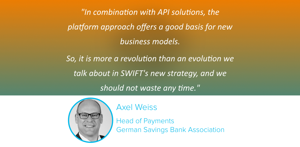 Shaping the Future of Financial Services: Interview With Axel Weiss of the erman Savings Bank Association bit.ly/3qxJOHT  @swiftcommunity #swiftgpi #sctinst #openbanking #api #iso20022