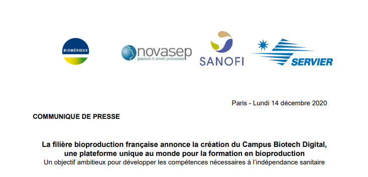 BanqueDesTerr's tweet photo. Dans le cadre du dispositif "Ingénierie de formations professionnelles et continues et d’offres innovantes", la @BanquedesTerr soutient, pour le compte de l'Etat, la création du #CampusBiotechDigital, une plateforme pour la formation en #bioproduction.
👉 https://t.co/iwMTvPMPSp https://t.co/1RPtvJOsBo
