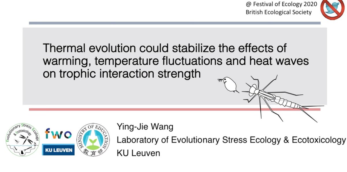 Catching up with some on demand talks #BES2020 @BES_AquaEco - really great stuff on thermal evolution and interaction strength in aquatic systems from <a href="/Lanexran/">Lanexran (Ying-Jie Wang)</a>