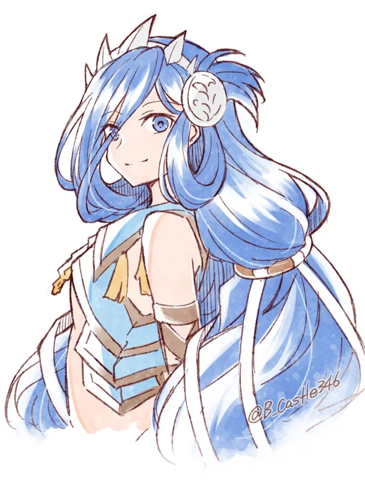 カウントダウン中にフリートにあげてたイースrkgk。ワンドロの簡易着色ver.とダーナちゃん。 
