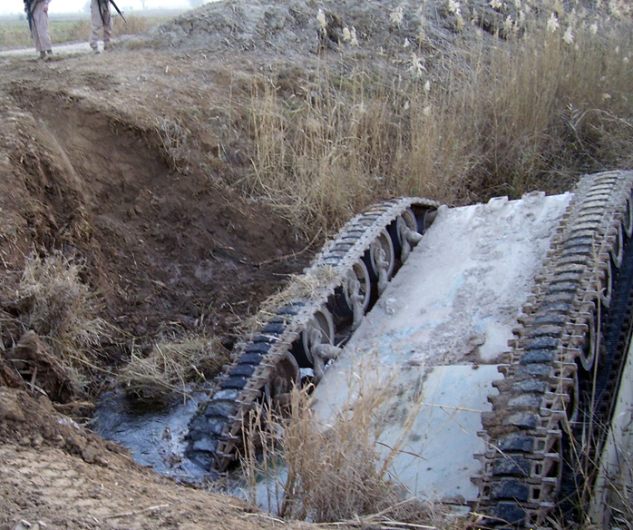 In a fully loaded situation, the vehicle is not just trying to move over the terrain but overcome the friction of the ground against the entire underside of the vehicle, which for an AFV is typically around 9m²