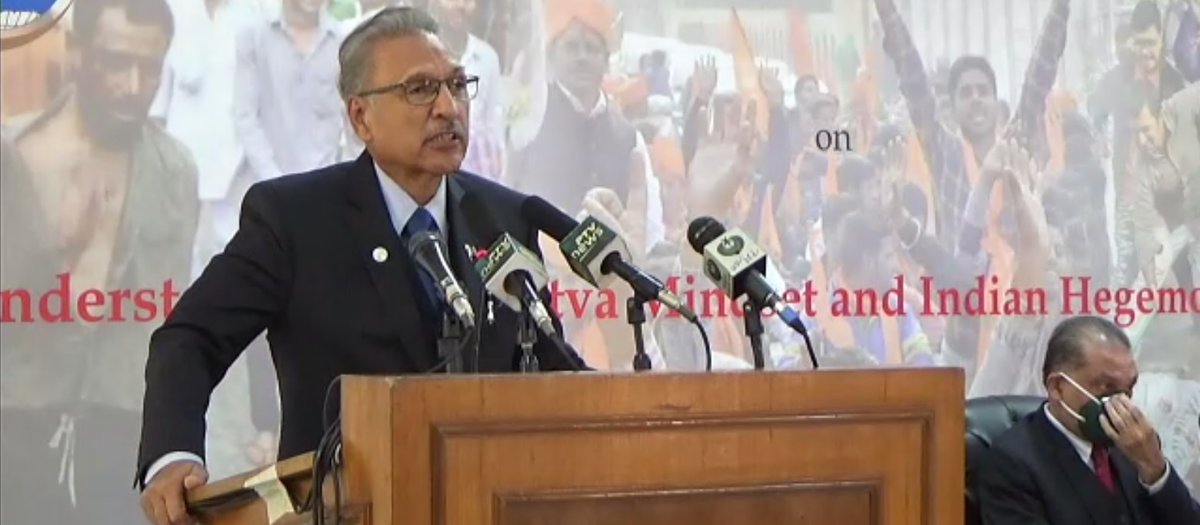 For this 5 PAK based Think tanks are now tasked which include ISC(INDIAN STUDY CENTER),& INSTITUTE OF STRATEGIC STUDIES,ISLAMABAD alsoCurrently Pak President Arif Alvi on the podium