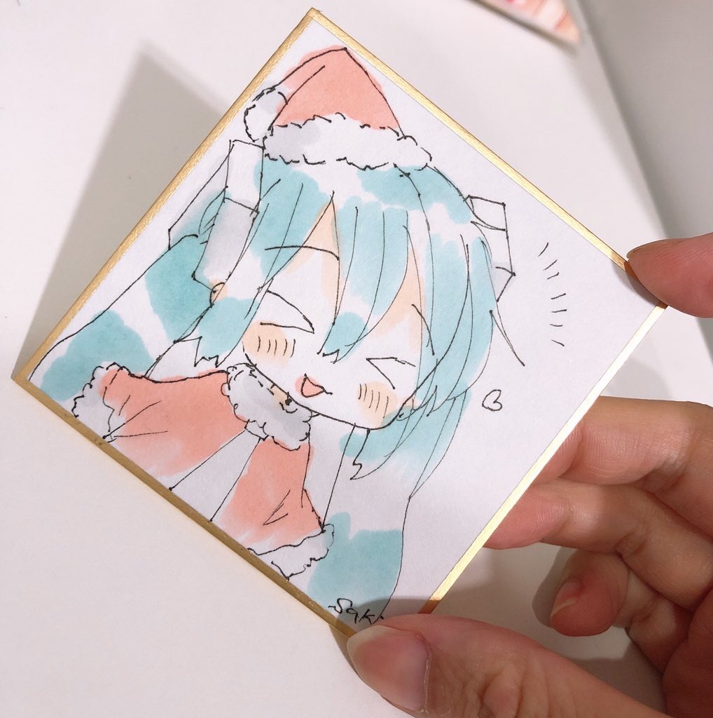 初音ミク 「【クリスマスプレゼント企画】
うちのミクちゃん豆色紙
このツイートをRT &フォ」|sakiのイラスト