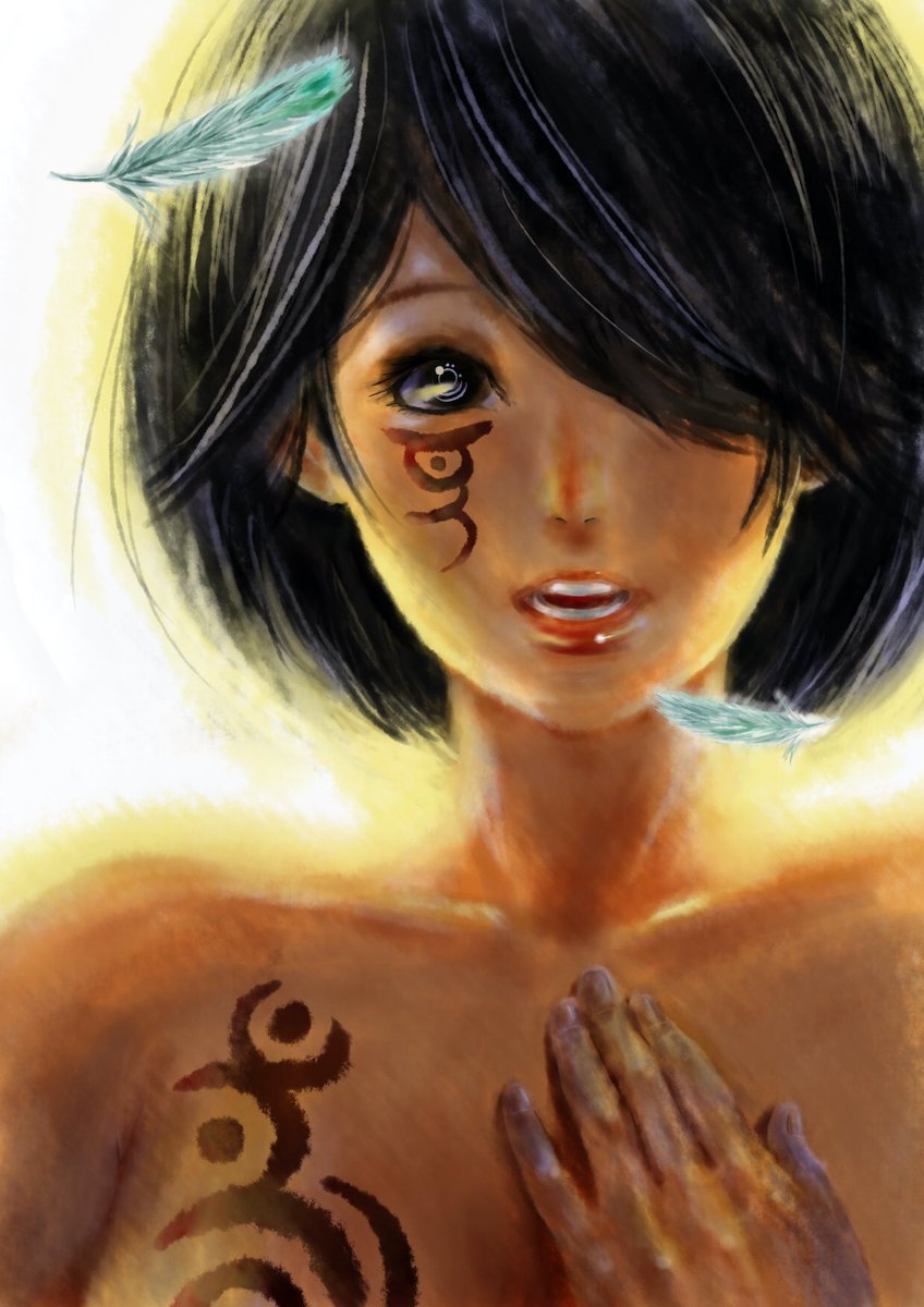 左が初めてデジタル作画で人物描いた時の絵です 12 オツザカ イラスト集通販中のイラスト 左が初めてデジタル作画で人物描いた時の絵です 12 オツザカ イラスト集通販中のイラスト