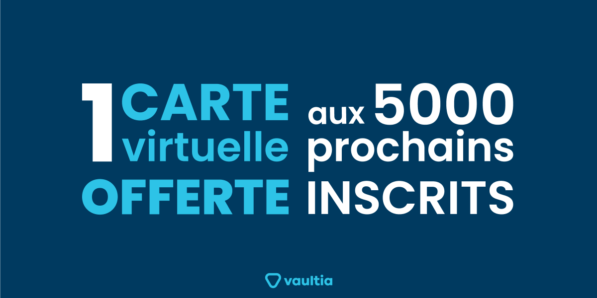 vaultia's tweet photo. Une carte virtuelle pour sécuriser vos achats en ligne ? Pratique pour Noël ! N'attendez plus, seuls 5 000 nouveaux utilisateurs peuvent bénéficier de cette offre. 😉 #Neobanque #Version1 #Shoppingenligne https://t.co/zr4w05SqMM