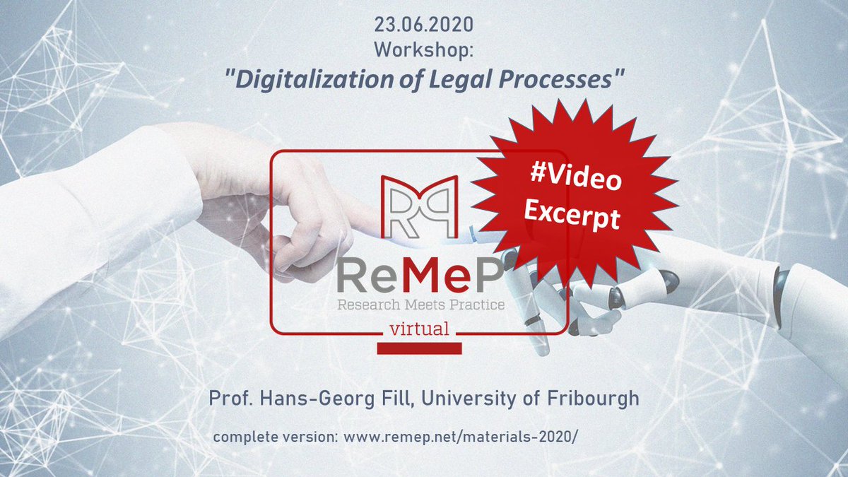 ReMePnet's tweet photo. Are you interested in the automation of #legalprocesses? Prof. Hans-Georg Fill @hgfill @unifr shares some thoughts on the  #digitalization of legal processes.

🔗https://t.co/5ecPHZhEri.

#DigitalTransformation #BusinessInformatics #legaltech https://t.co/TfOe16ZrHr