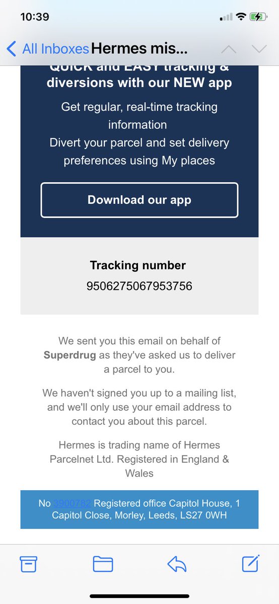 Meg_Iris's tweet photo. @Hermesparcels I had an attempted delivery. Said they would try again yesterday but no update. Just wondering what I should do? When will I receive my parcel?! https://t.co/bCVhYHTTYE