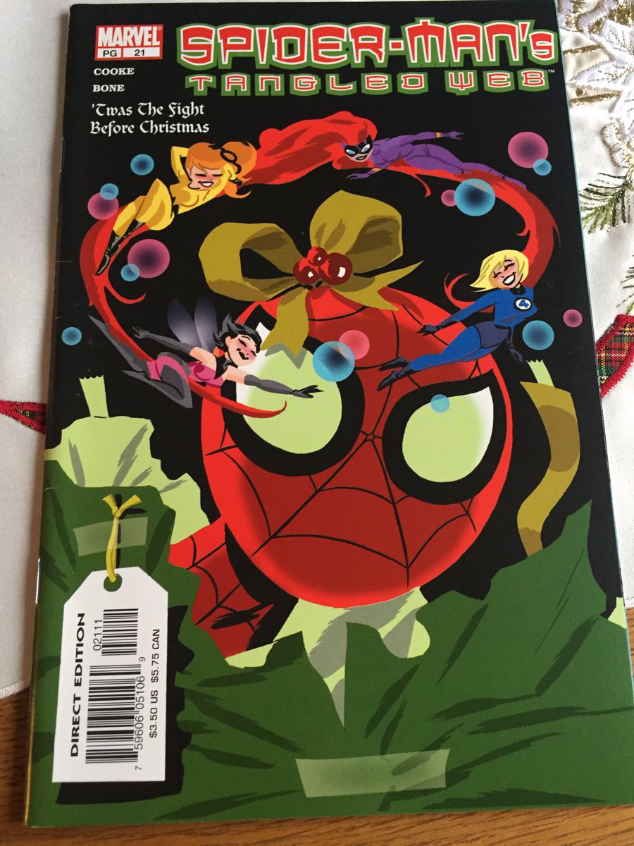 Christmas Comics Day 16 - SPIDER-MAN’S TANGLED WEB #21 - from the great Darwyn Cooke, Jay Bone, and Matt Hollingsworth. Never knew this existed until last Christmas. Simply beautiful (though Spidey is a tad too bobbleheaded for my taste)...