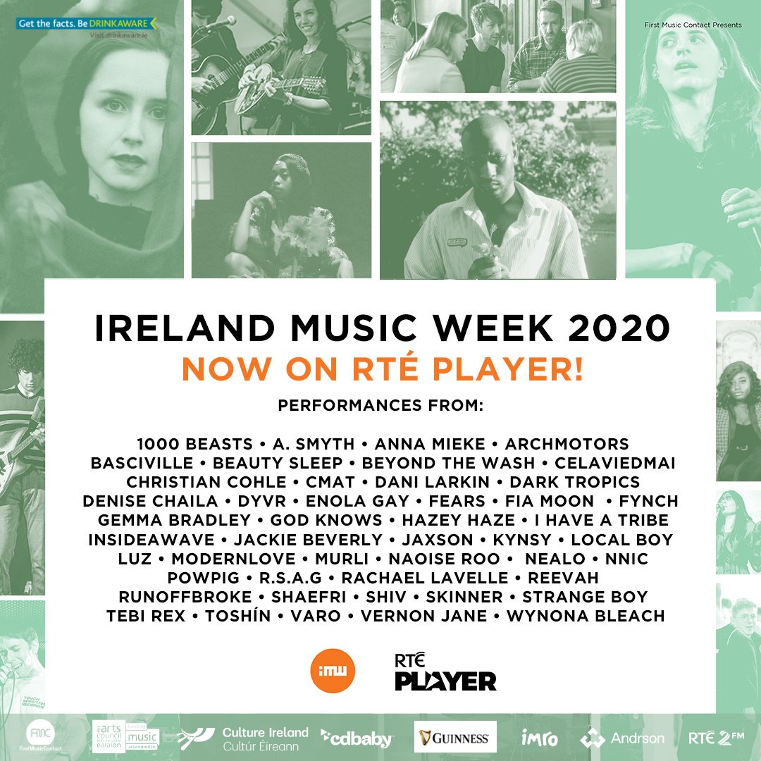 IrlMusicWeek's tweet image. We are delighted to announce that you can watch selected performances from Ireland Music Week for one month on @RTEplayer! 

💻 Four episodes are available to watch worldwide now. bit.ly/2WiwXv0

Thanks to @culture_ireland &amp;amp; @artscouncil_ie
